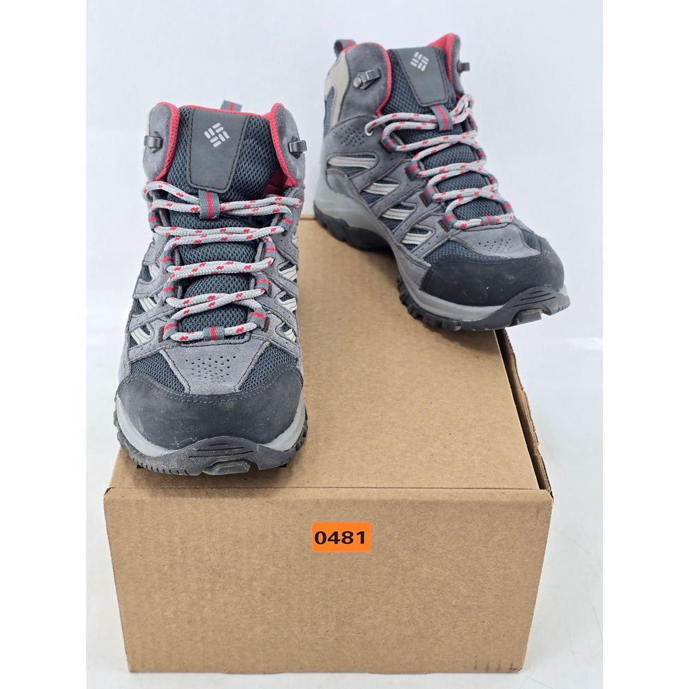 Columbia Newton Ridge Plus Hiking Boots Womens 7W Gray Pink Suede -Good